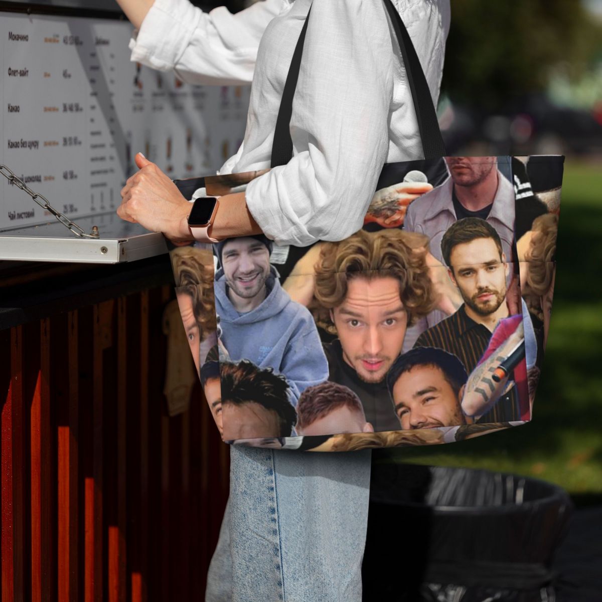 Yoga Fitness Photos - Liam Payne Photo Collage Beach Tote