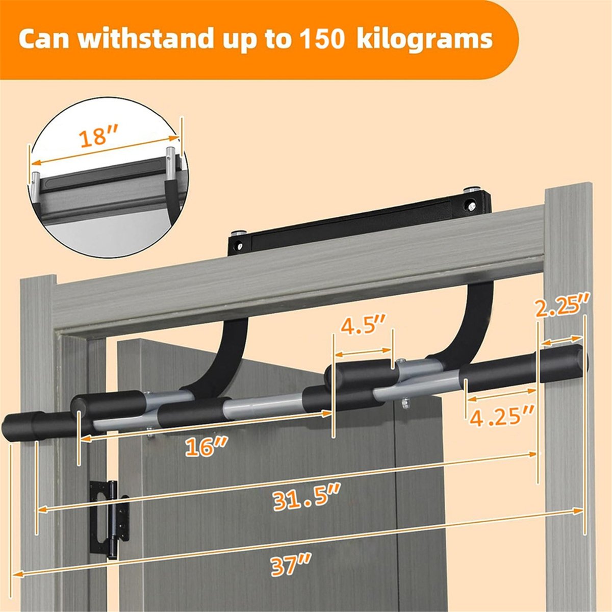 ABST Wall Mounted Pull Up Bar  - Pull Up Bar Doorframe 评论和价格