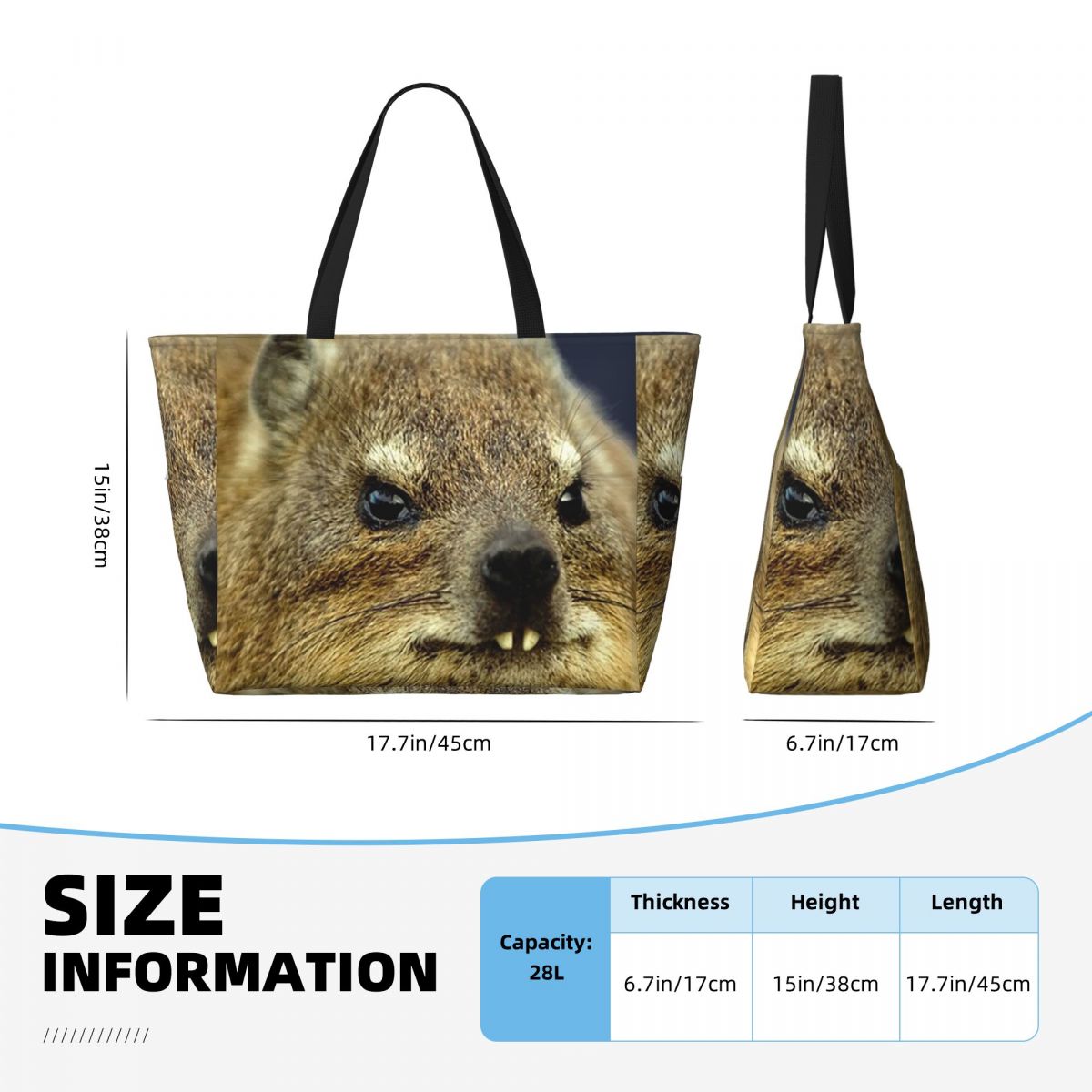 Rock Hyrax Photo Beach Tote Ba - Yoga Fitness Photos 评论和价格