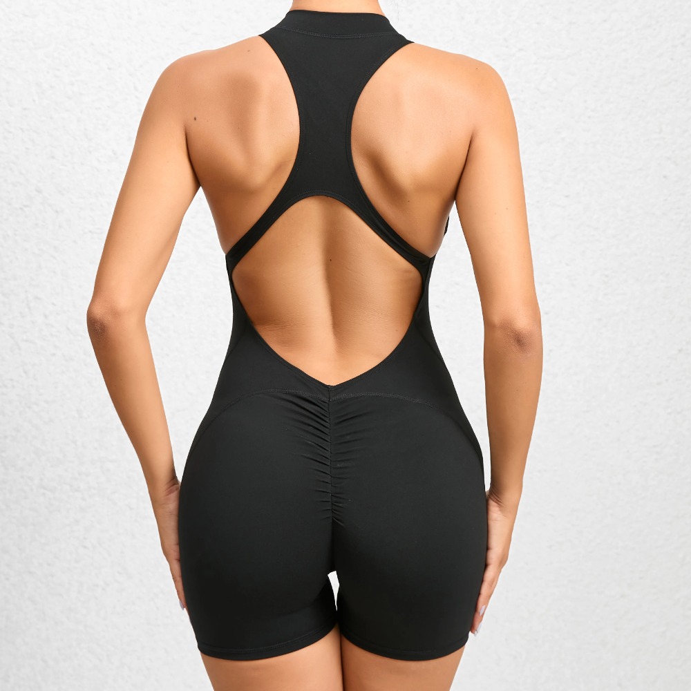 V Back Scrunch One-Piece Yoga  - Yoga Overall Fitness 评论和价格
